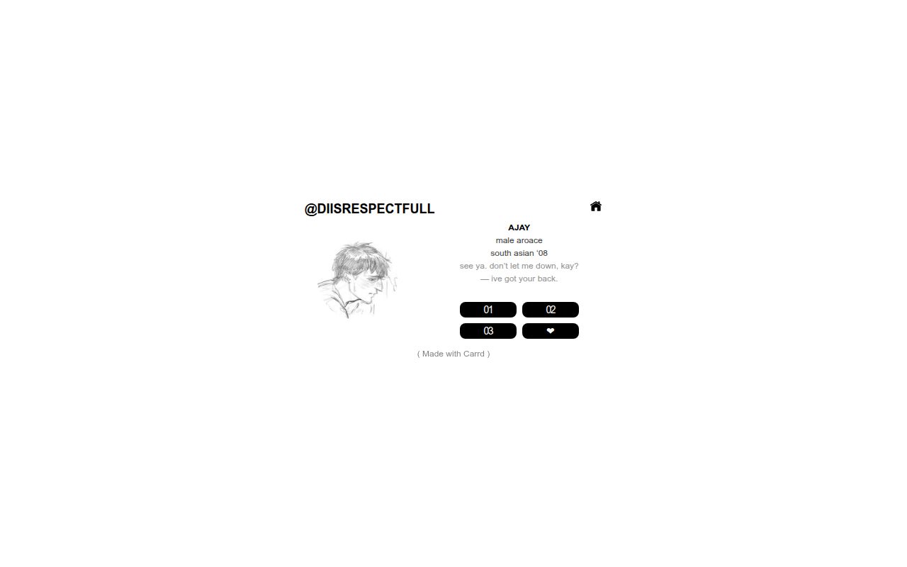 Carrd profile picture for @disrespect